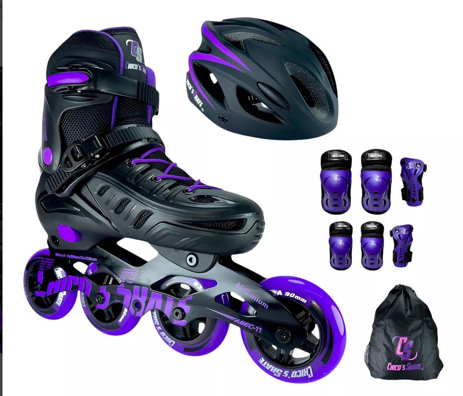 Patines Semi Profesionales Chicos Skate – Con Kit de Protección Completo y Ajustables a 4 Tallas
