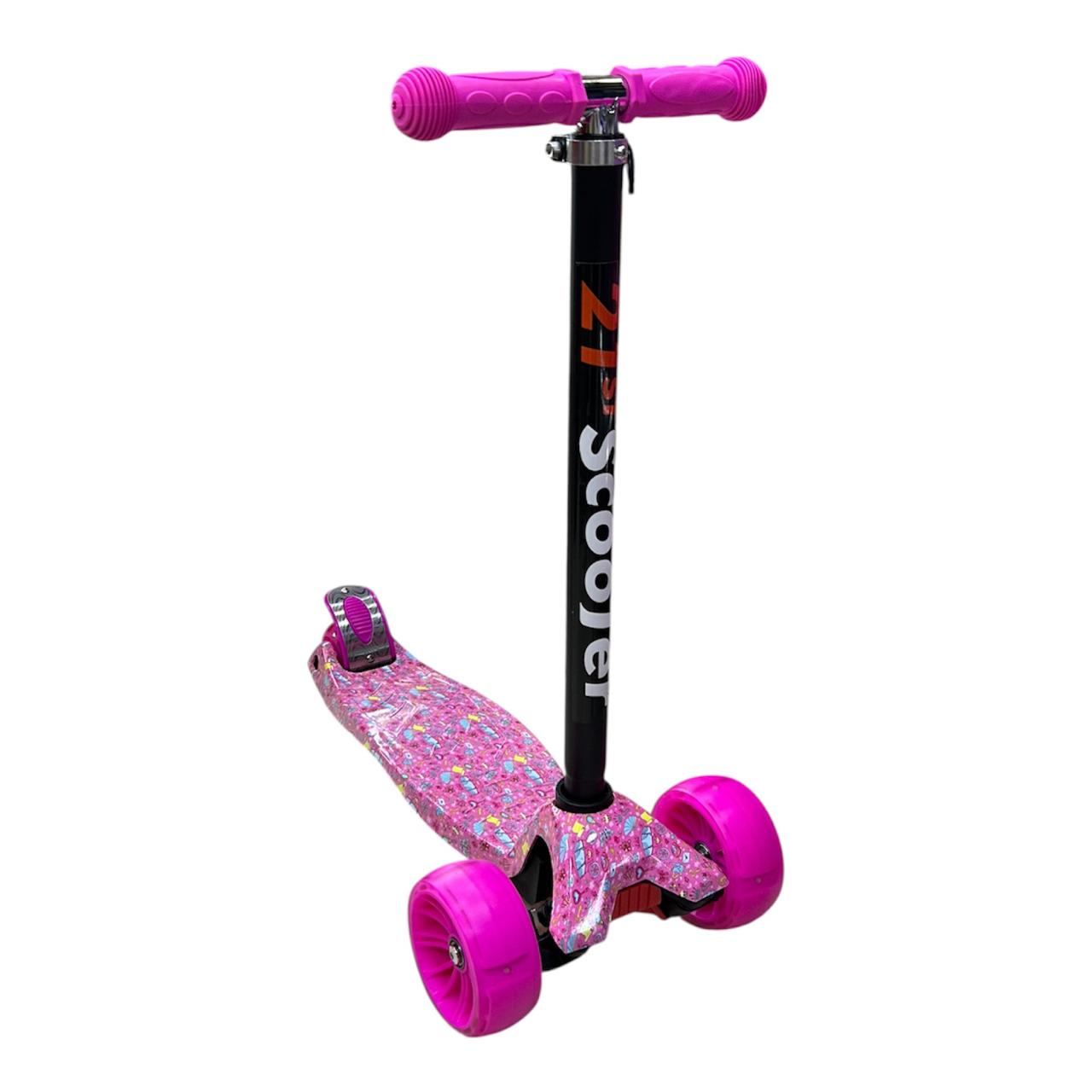 Scooter Patineta Ecualizable Para Niña Reforzada con Ruedas Anchas | Altura Graduable