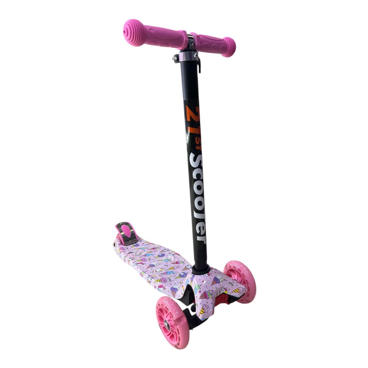 Scooter Patineta ecualizable Infantil con Luces LED y Altura Graduable