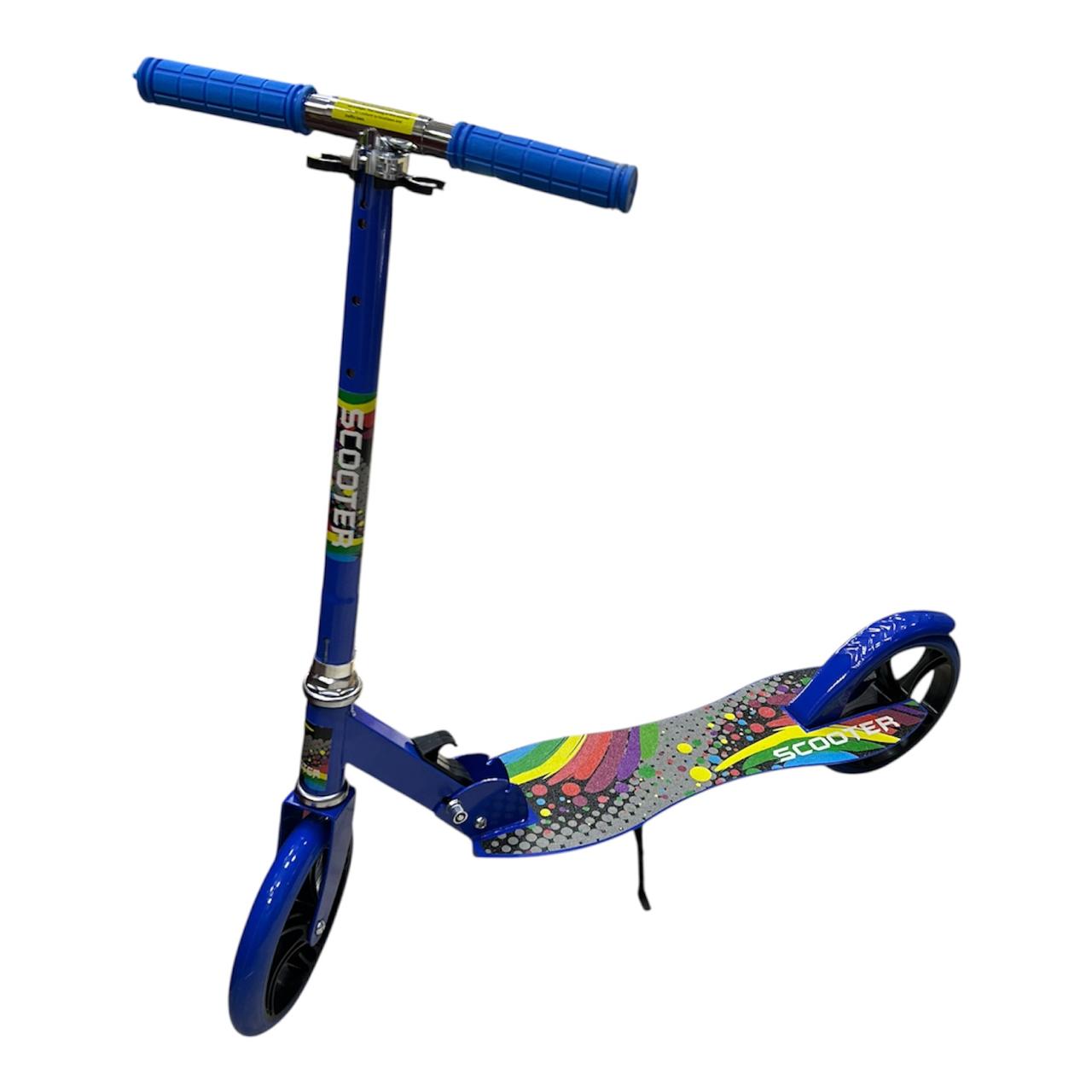 Scooter Patineta para Niños Grandes en Hierro con Ruedas de 200 mm | Abatible, Altura Regulable en 4 Niveles y Base Ancha Antideslizante