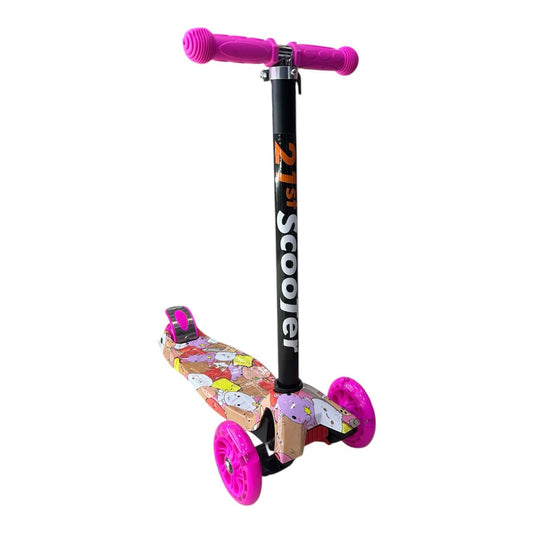 Scooter Patineta ecualizable Infantil con Luces LED y Altura Graduable
