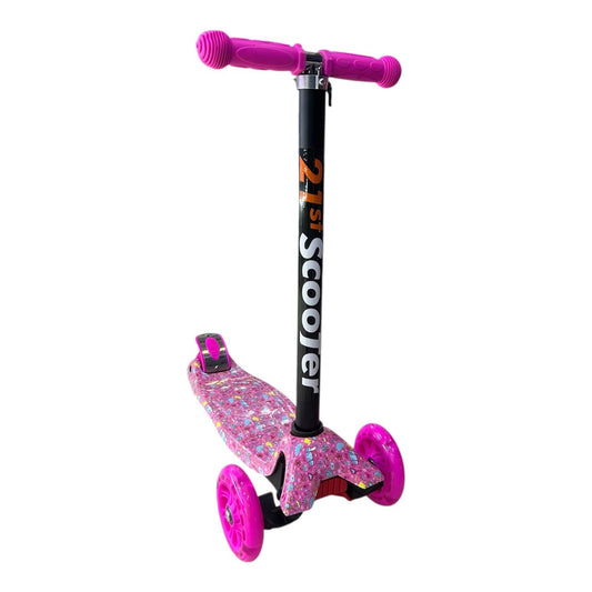Scooter Patineta ecualizable Infantil con Luces LED y Altura Graduable