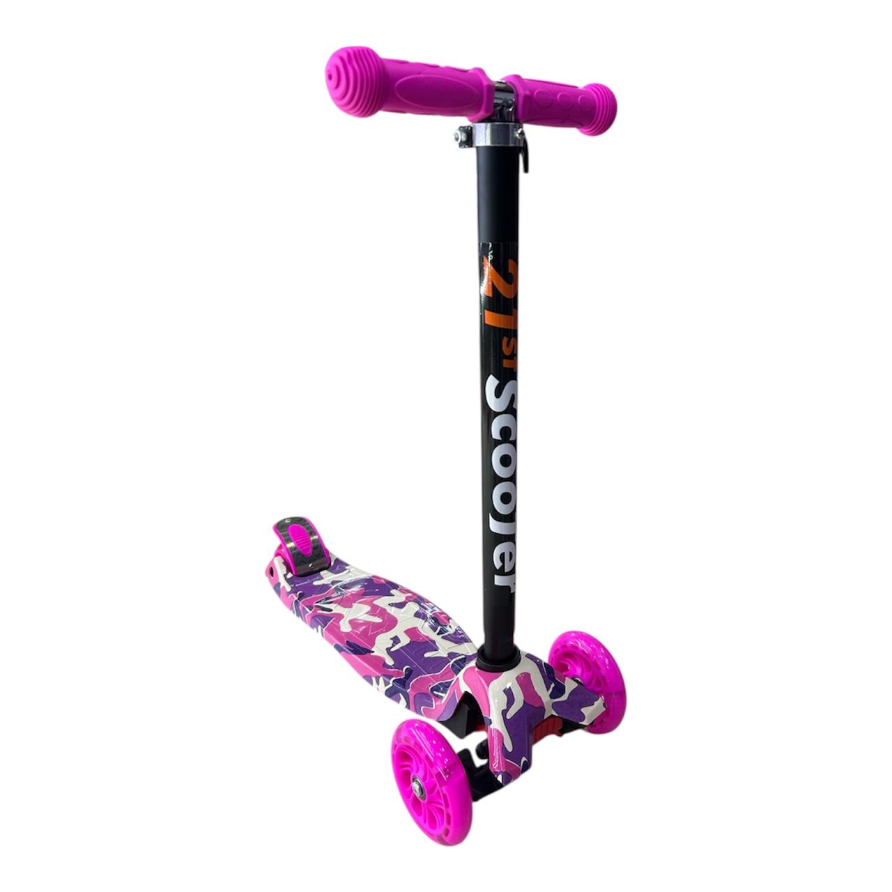 Scooter Patineta ecualizable Infantil con Luces LED y Altura Graduable
