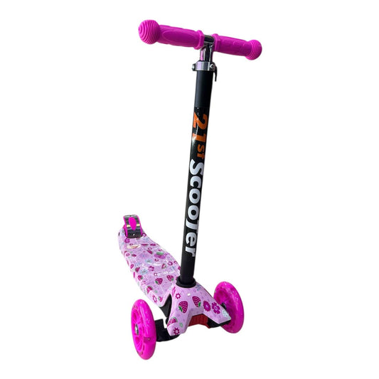 Scooter Patineta ecualizable niña Infantil con Luces LED y Altura Graduable