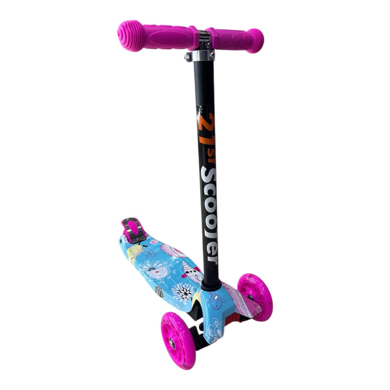 Scooter Patineta ecualizable niña Infantil con Luces LED y Altura Graduable