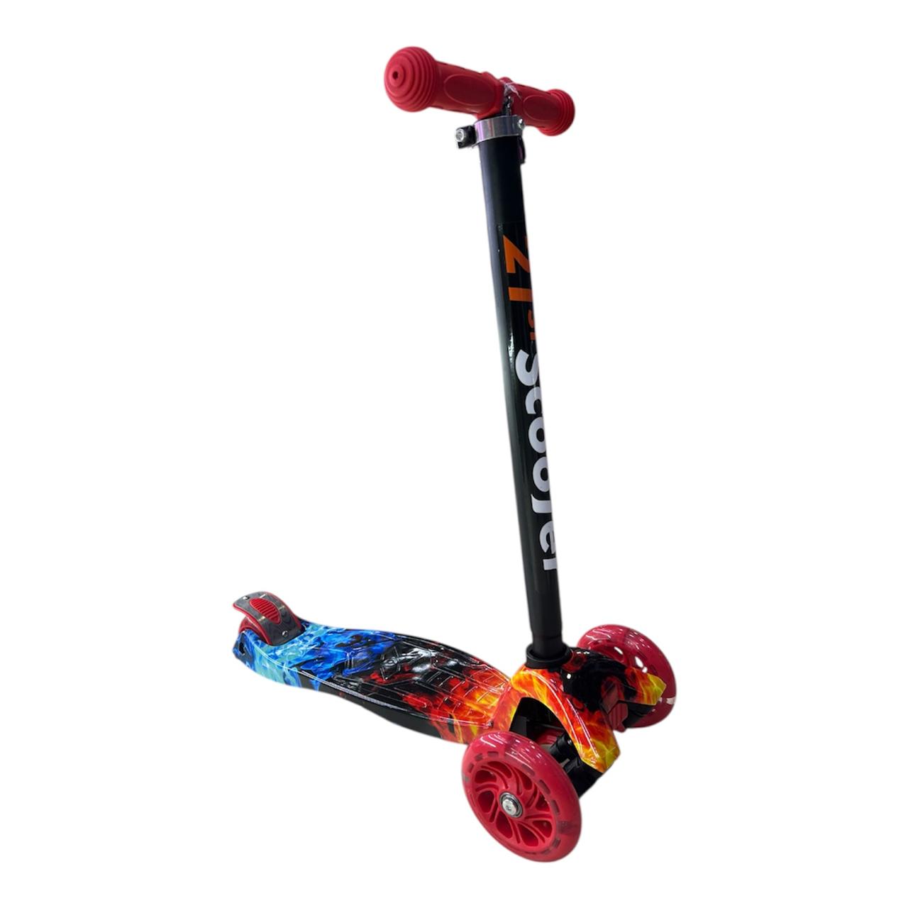 Scooter Patineta ecualizable niño Infantil con Luces LED y Altura Graduable