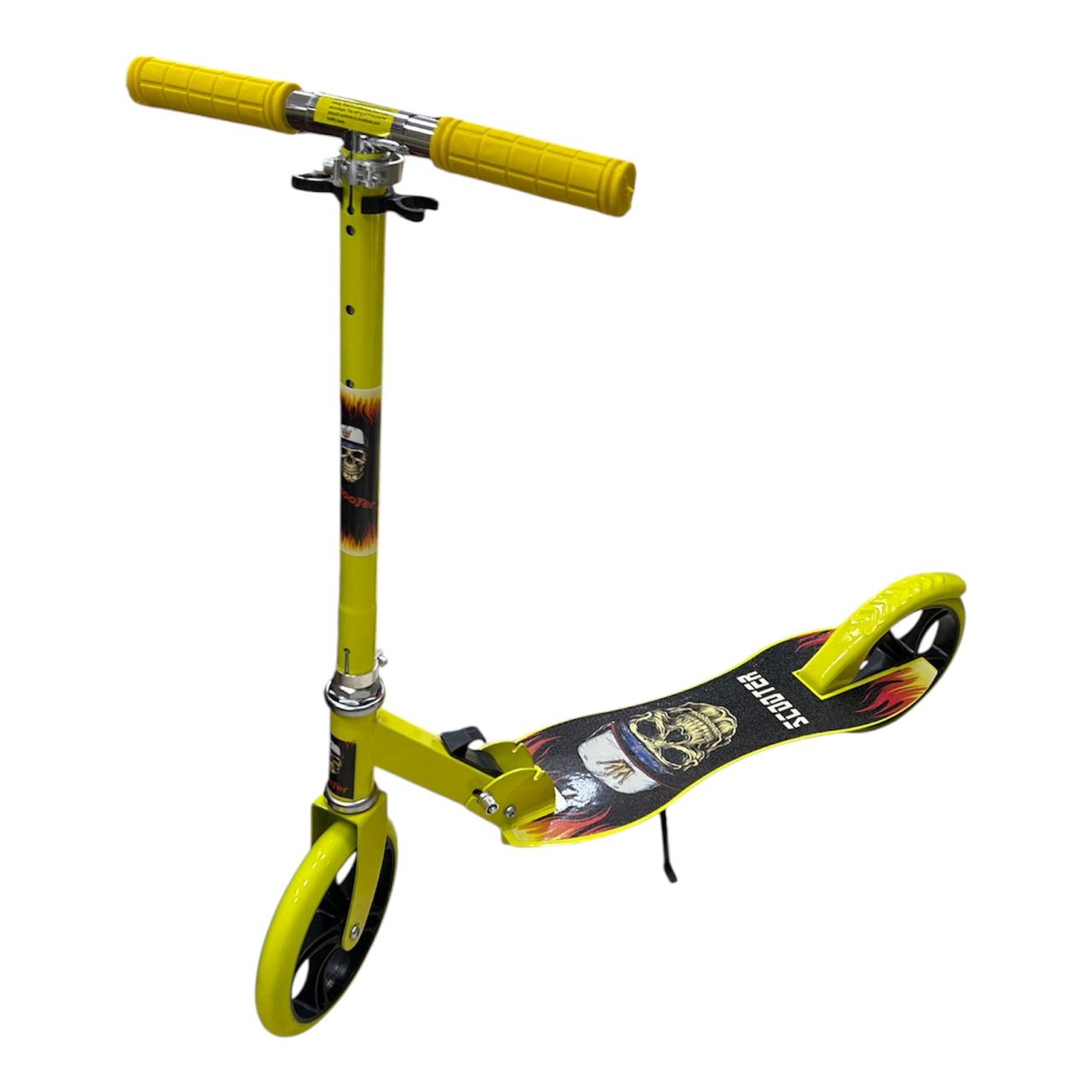 Scooter Patineta para Niños Grandes en Hierro con Ruedas de 200 mm | Abatible, Altura Regulable en 4 Niveles y Base Ancha Antideslizante