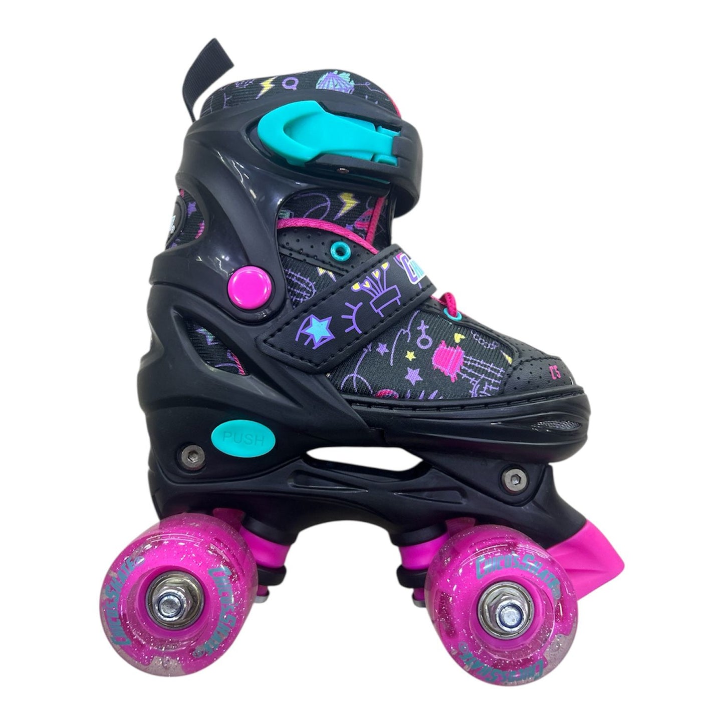 Kit de Patines 4 Ruedas Chicos Skate Graduables con Casco, Rodilleras, Coderas y Guantes | Ruedas en Goma Antideslizantes